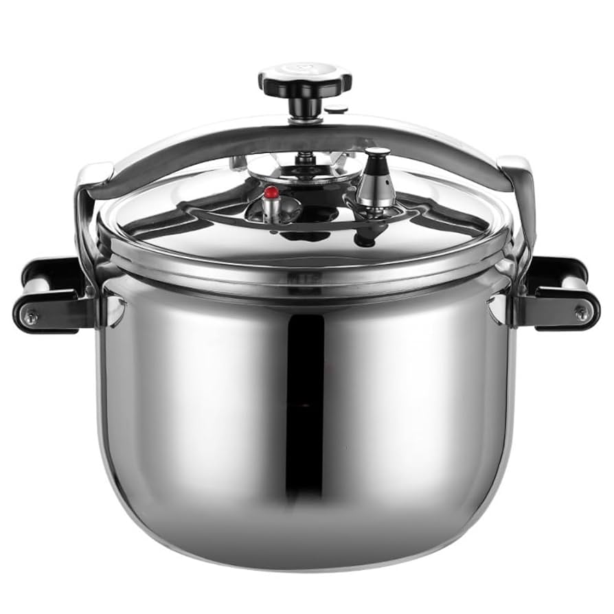 304ステンレス鋼 爆発防止 圧力鍋 Amazon | Fonowx 304 ステンレス鋼製 圧力鍋 ガス 直火・IH対応